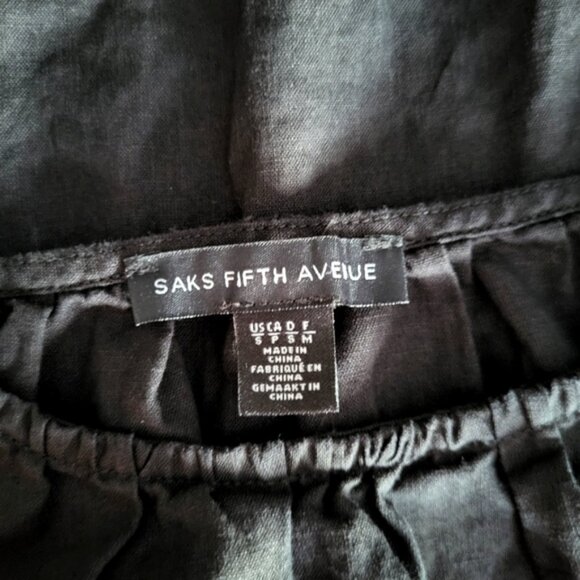 Saks Fifth Avenue Black Linen Tank Top Womens Sz Small - Picture 8 of 8